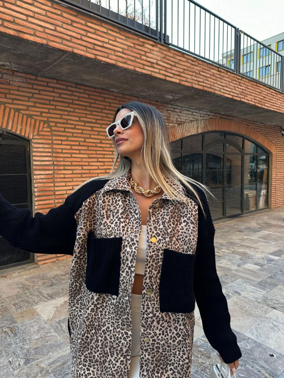 Leopard x Black Knit