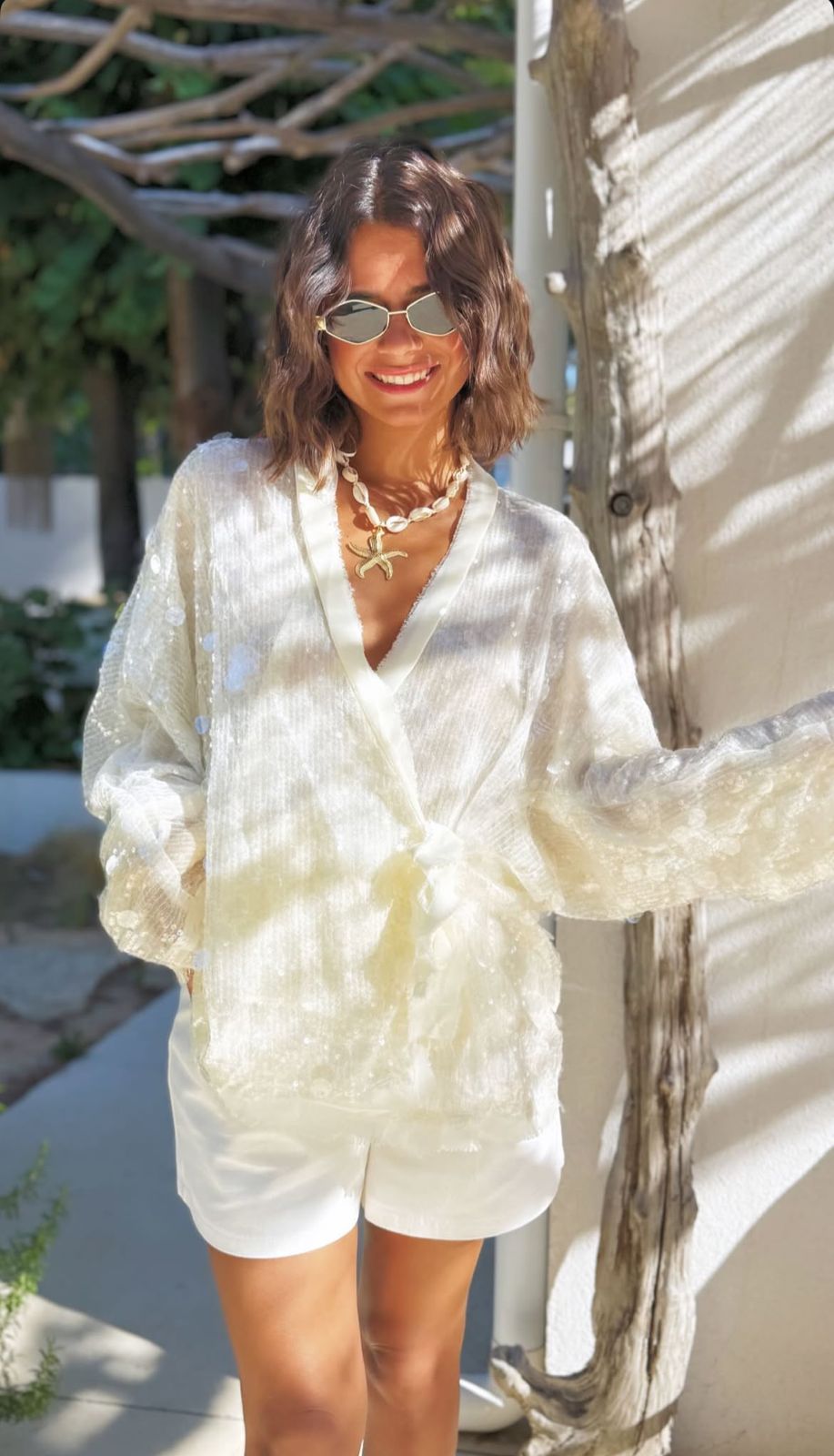 Sequins Jacket Off White