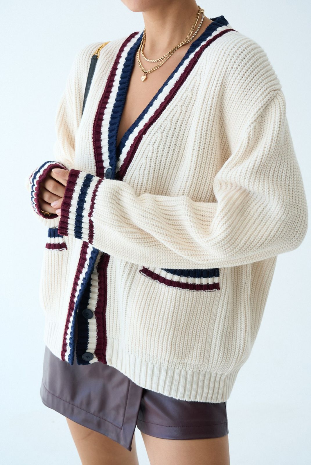 Cardigan Knitted 2 Lines
