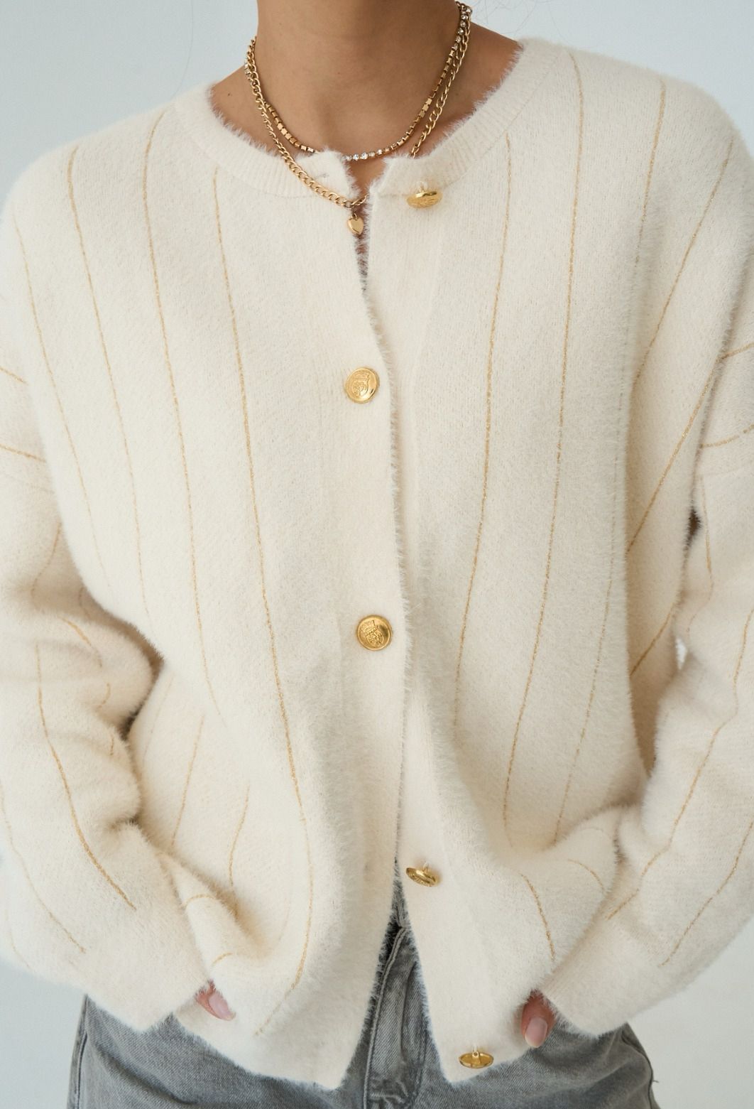 Gold Stripe Off White