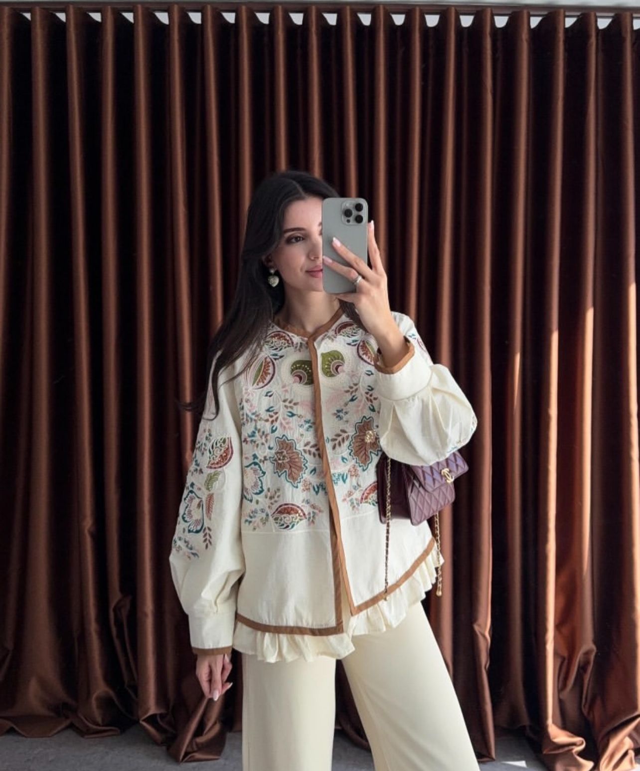Embroidery Off White Ruffles