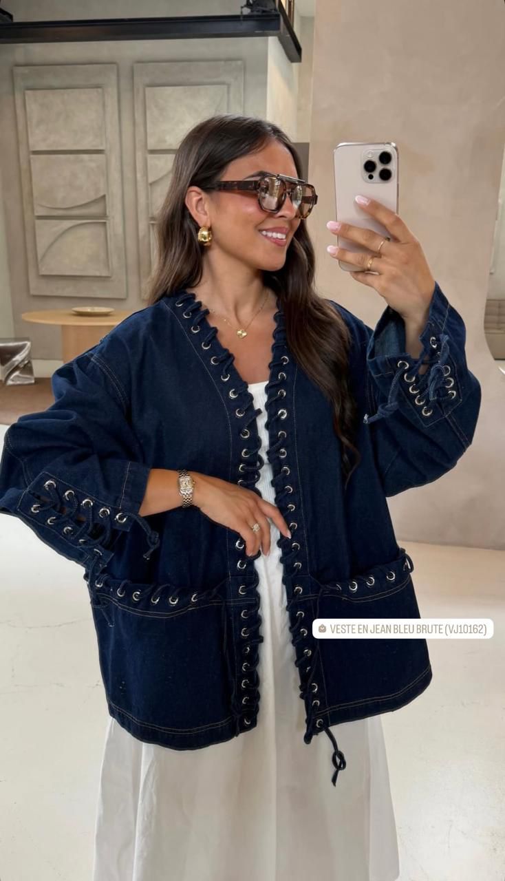 Jacket Denim Dark ribbon