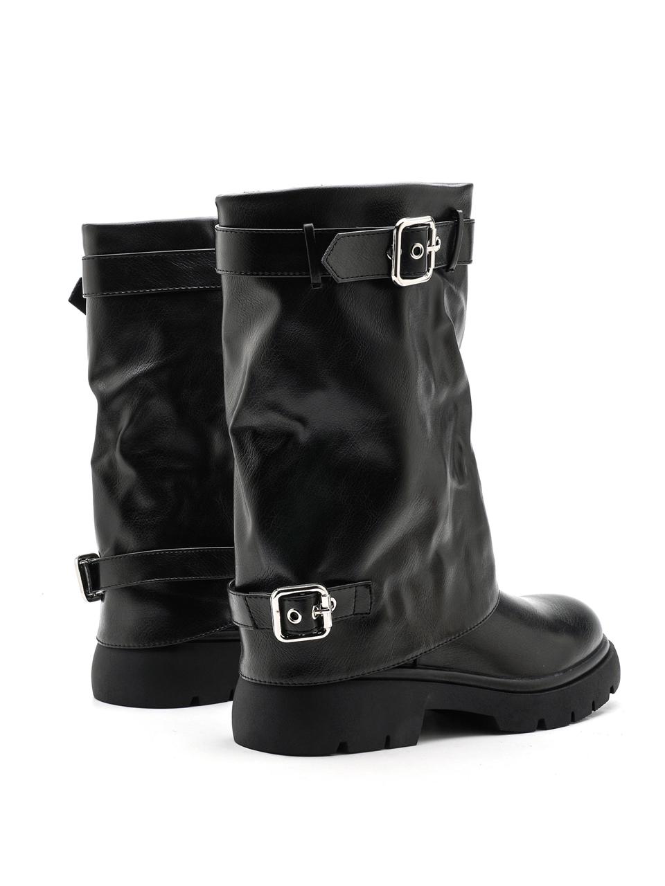 Half Belt Boots Black