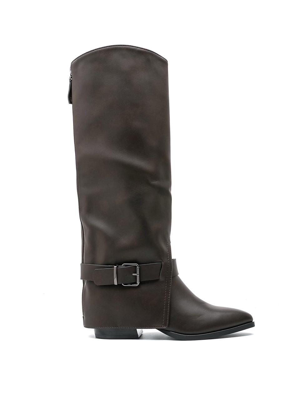 Curvy Long Boots Brown