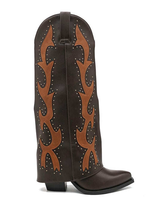 Heeled Ankle Boots Brown x Cafe