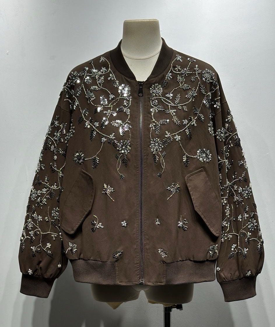 Jacket Brown Embroidery