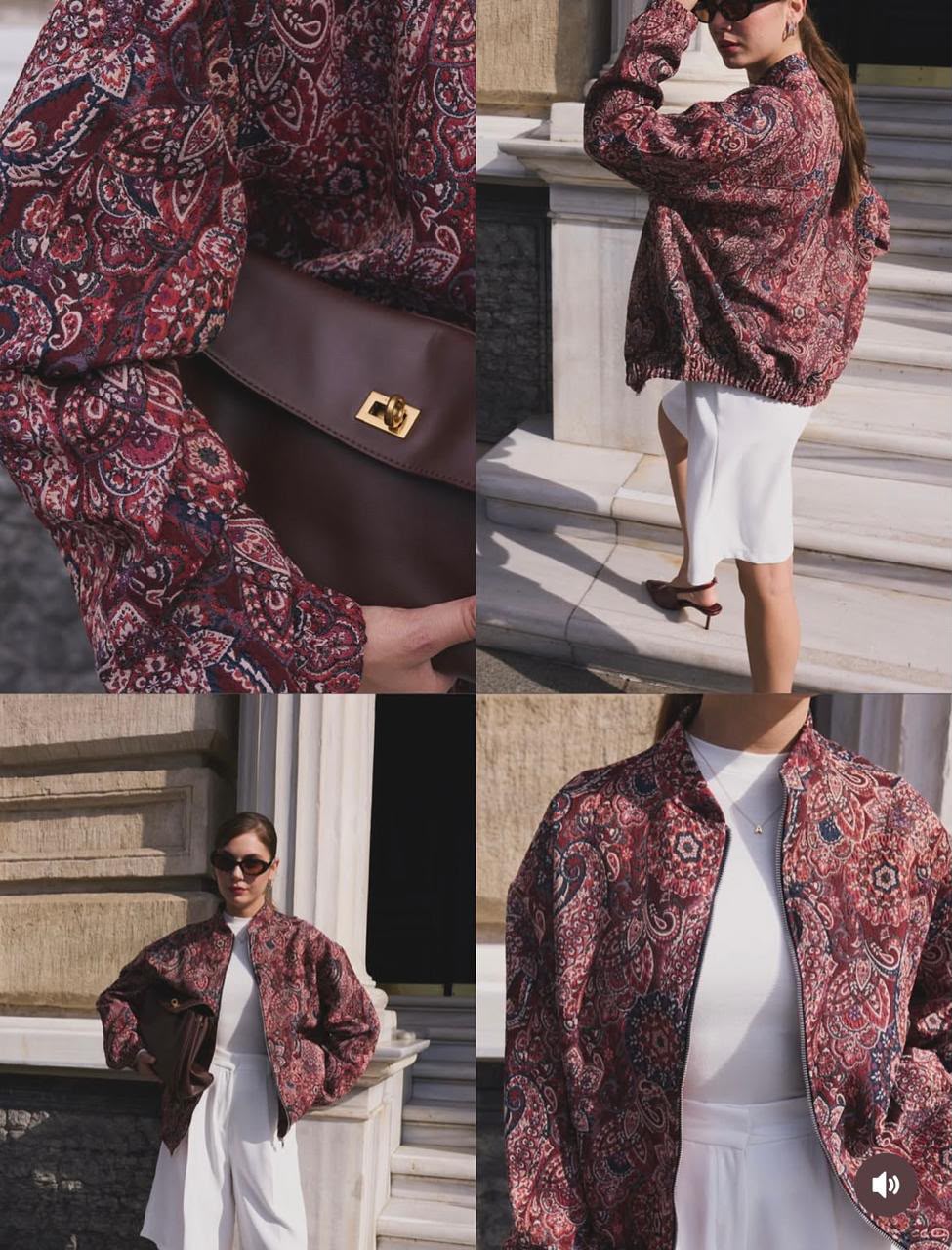 Jacket vintage burgundy reddish