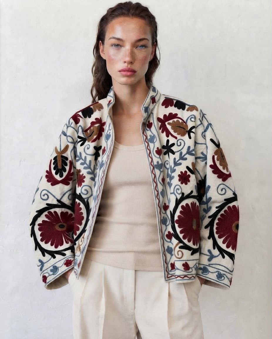 Jacket embroidered