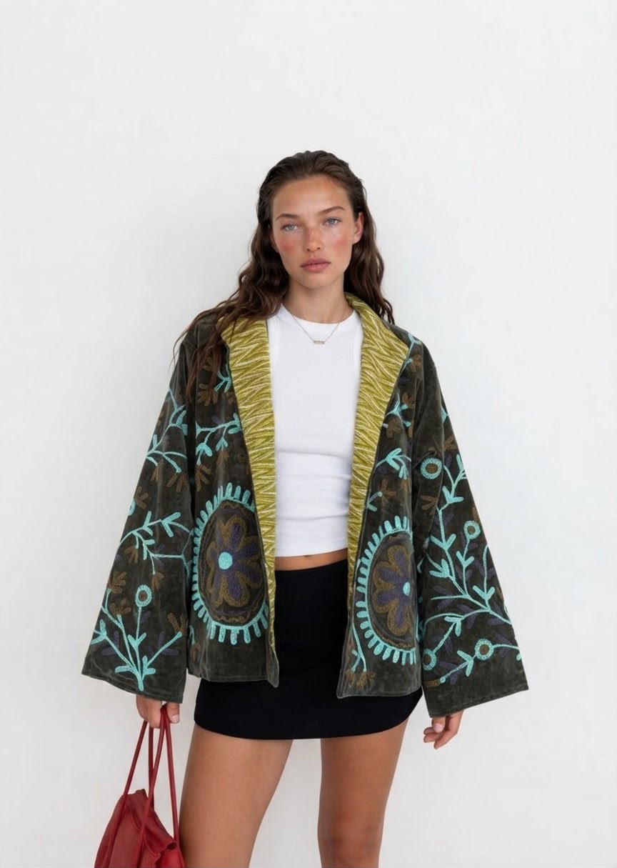 Jacket embroidered