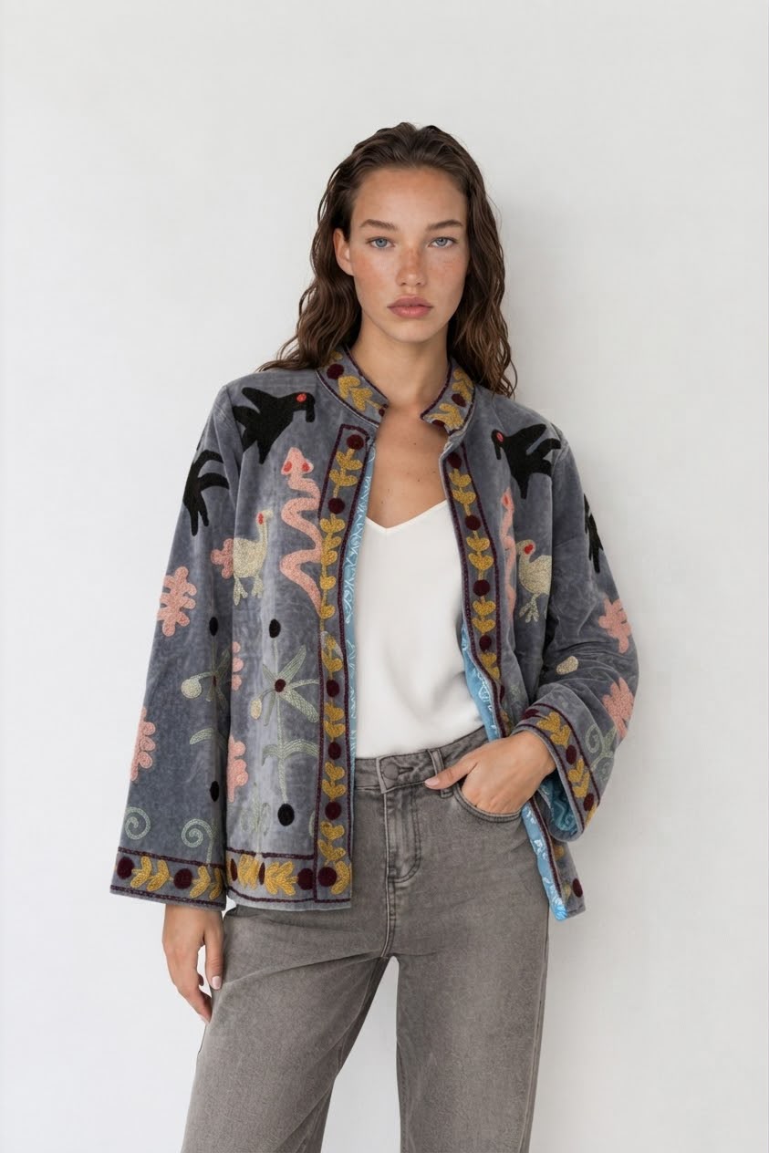 Jacket embroidered