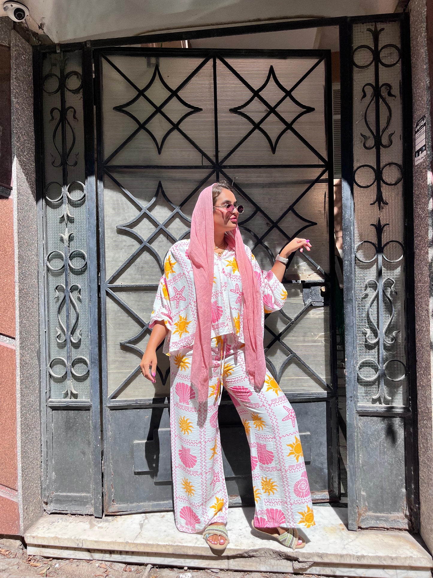 Set Pants + Blouse Sun Pattern
