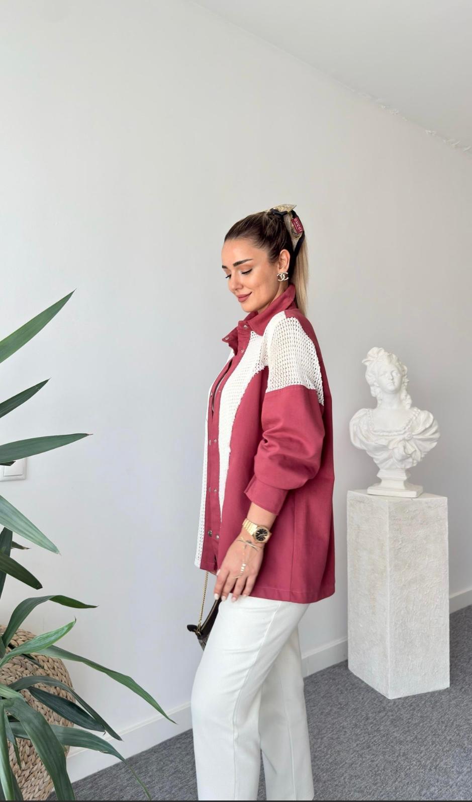 Jacket x Crochet Burgundy