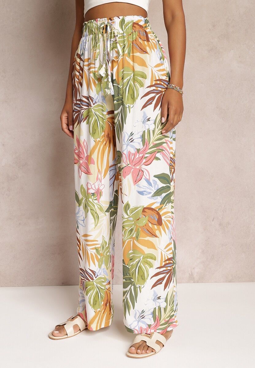 Pants Flora Rosa White