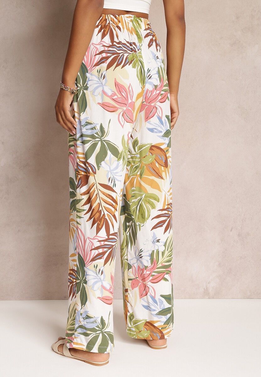 Pants Flora Rosa White