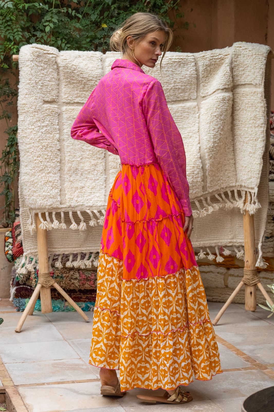 Dress G&S Pattern Orange