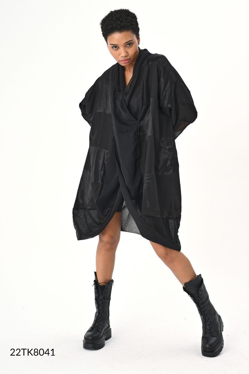 Poncho Cardigan Black