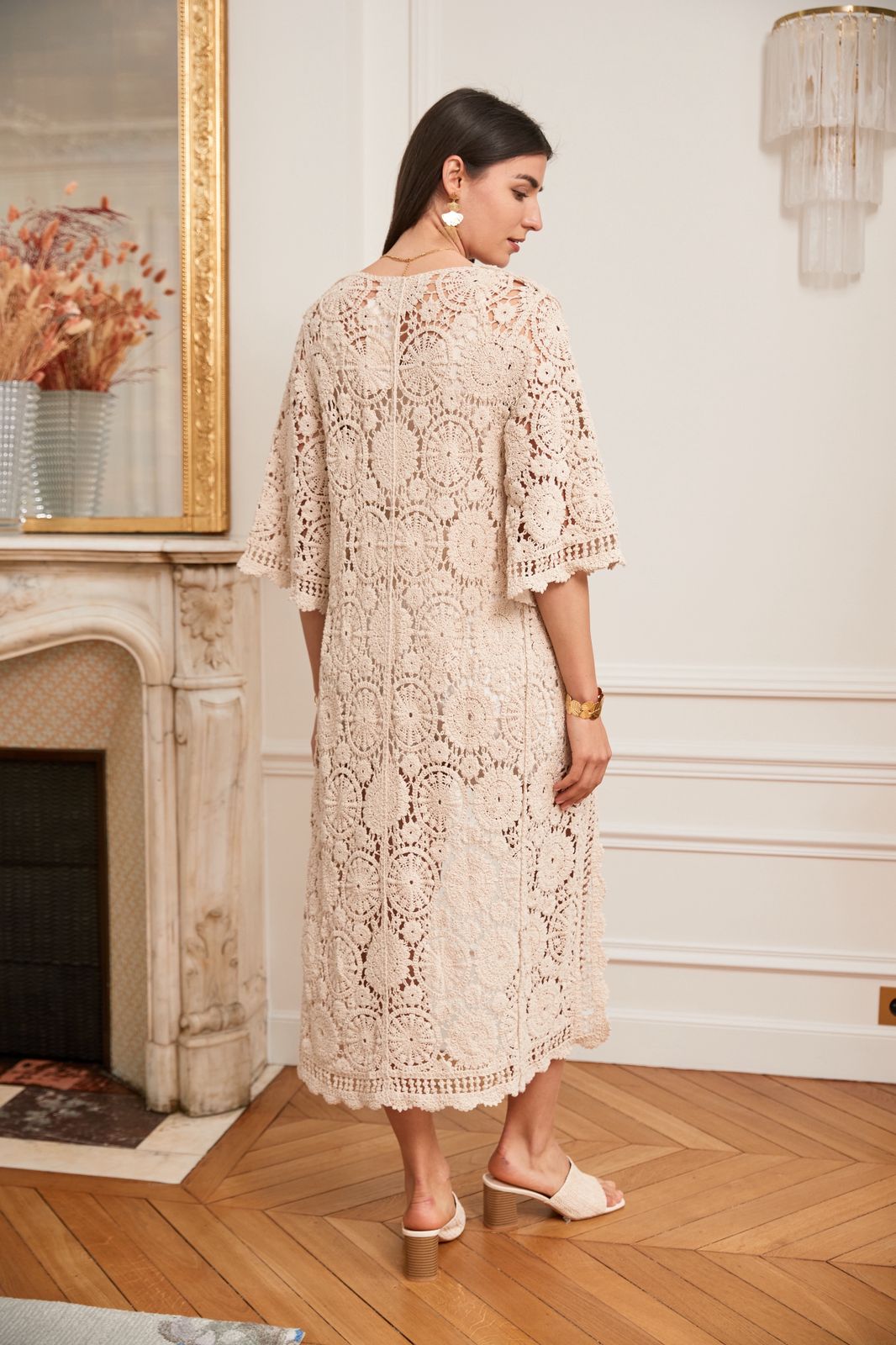 Crochet Long Kimono