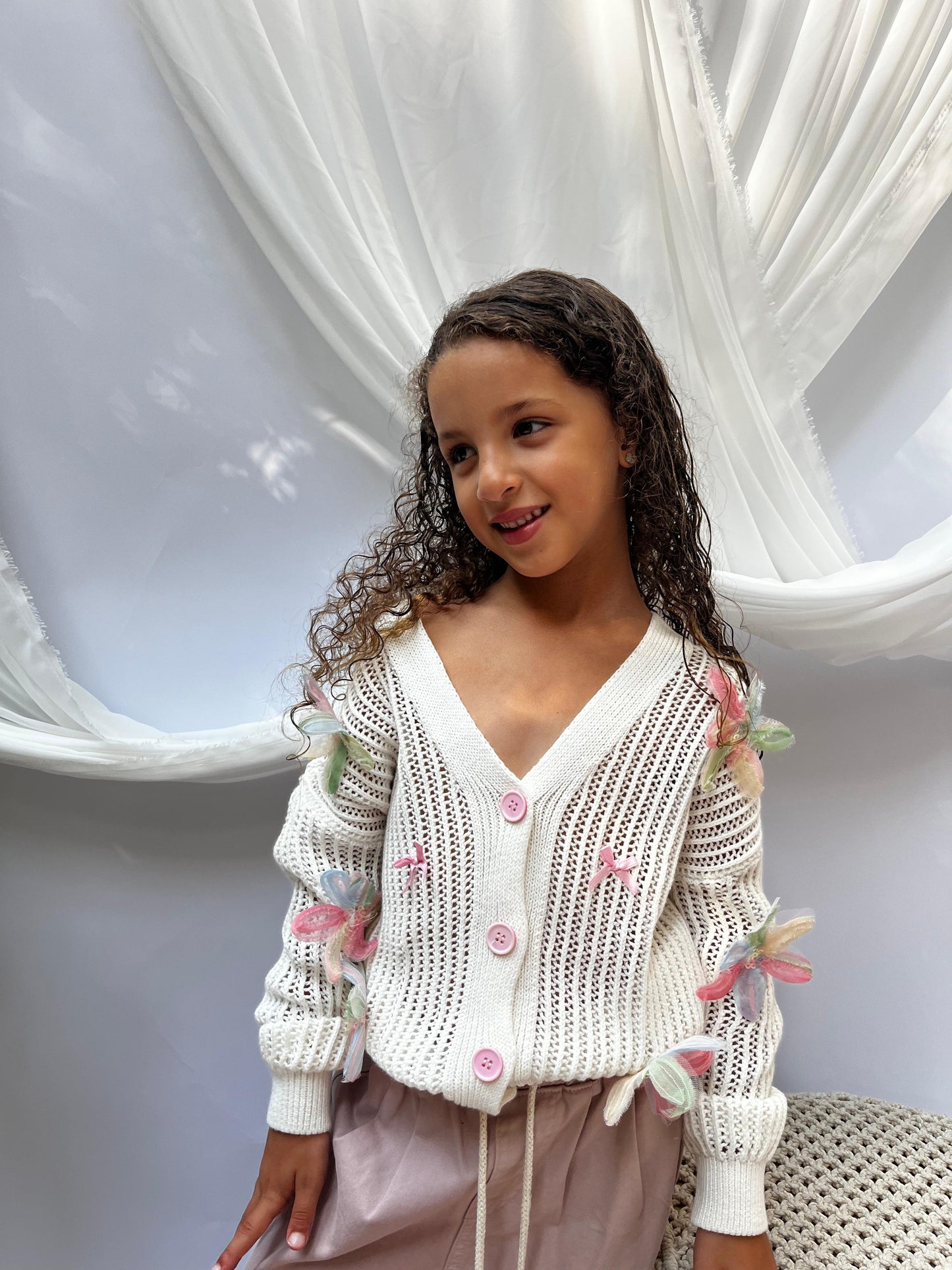 Crochet Flower Cardigan