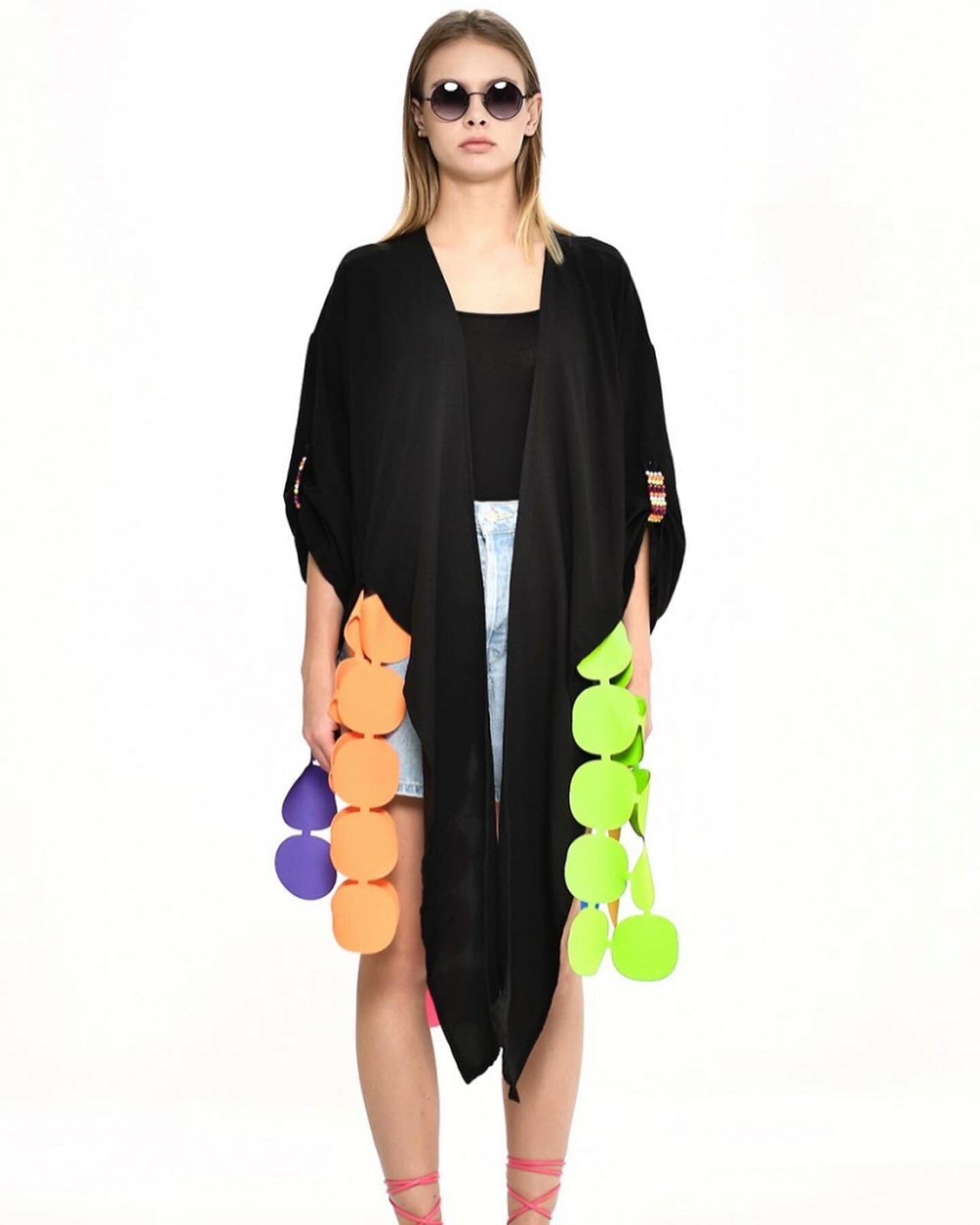 Cardigan Black / Circles Neon