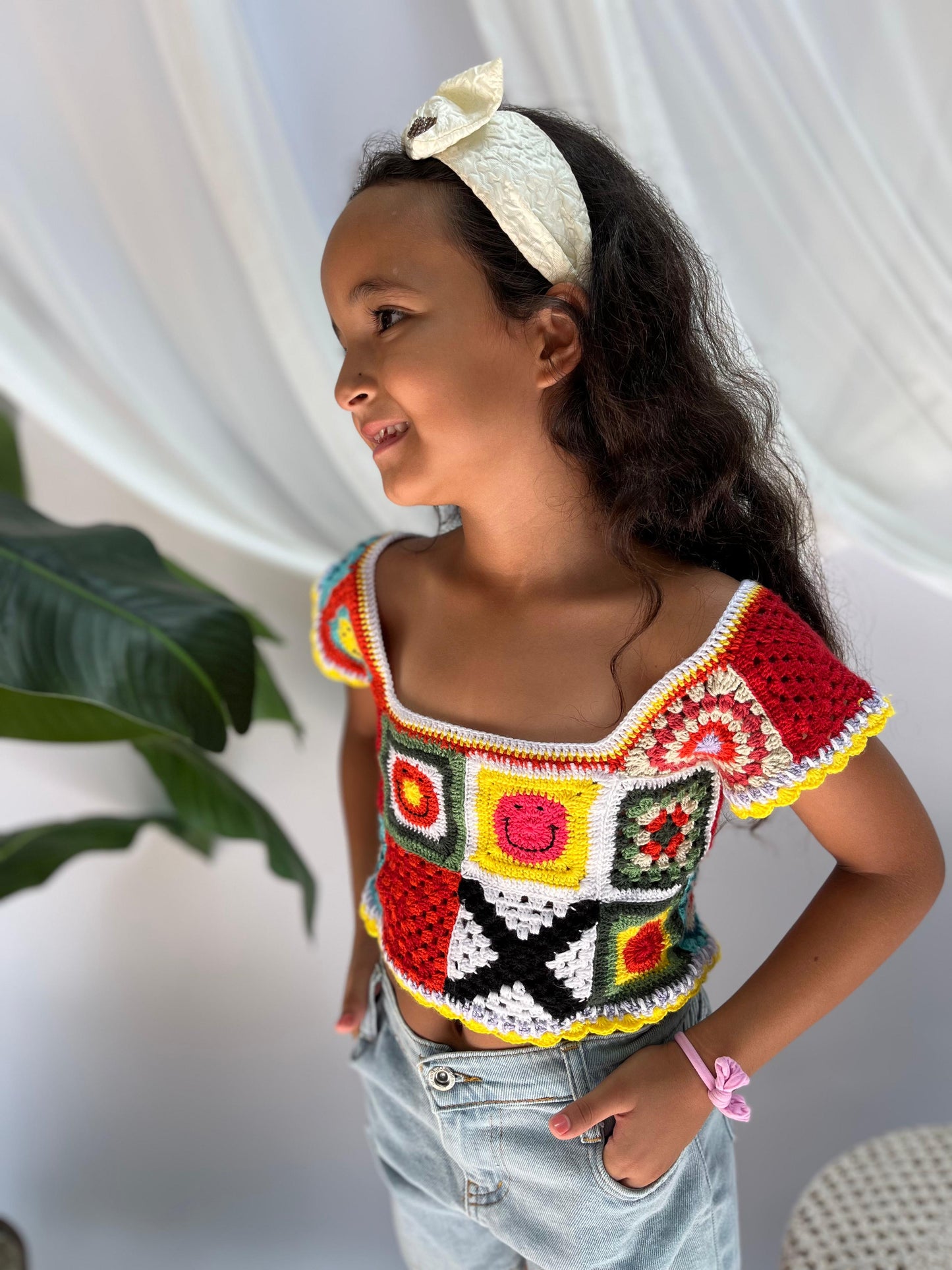 Colored Crochet Top