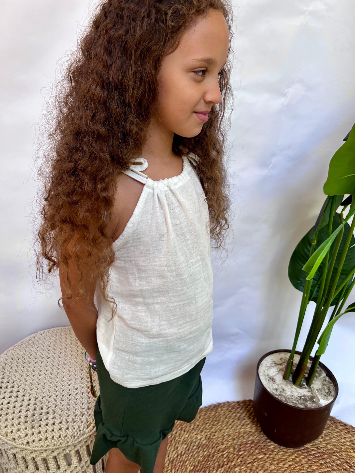 Linen Ruffles Short Set