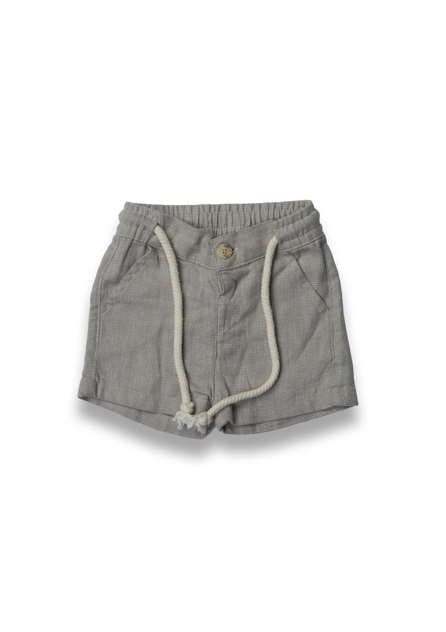 Linen X Cotton White Robe Short