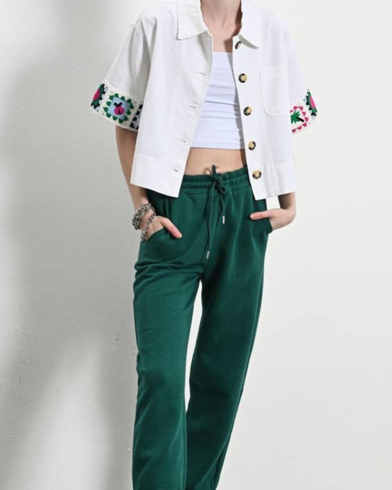 Chemise Half Sleeves Crochet