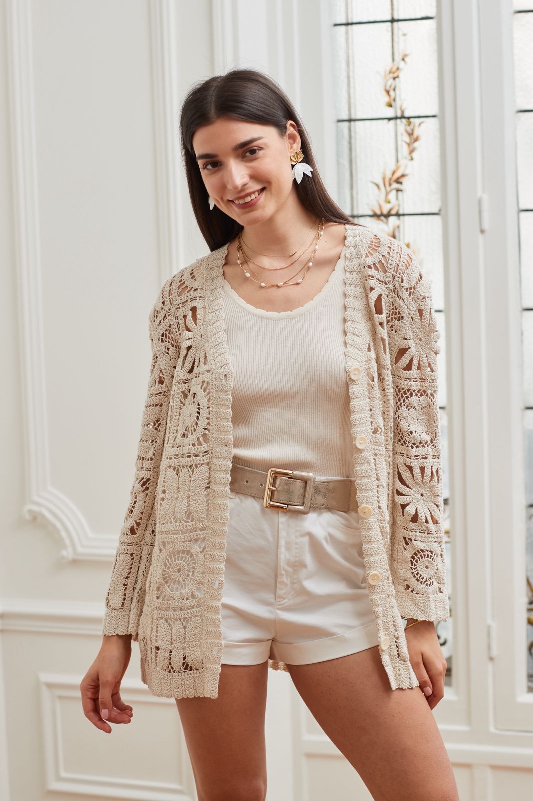 Crochet Long Kimono