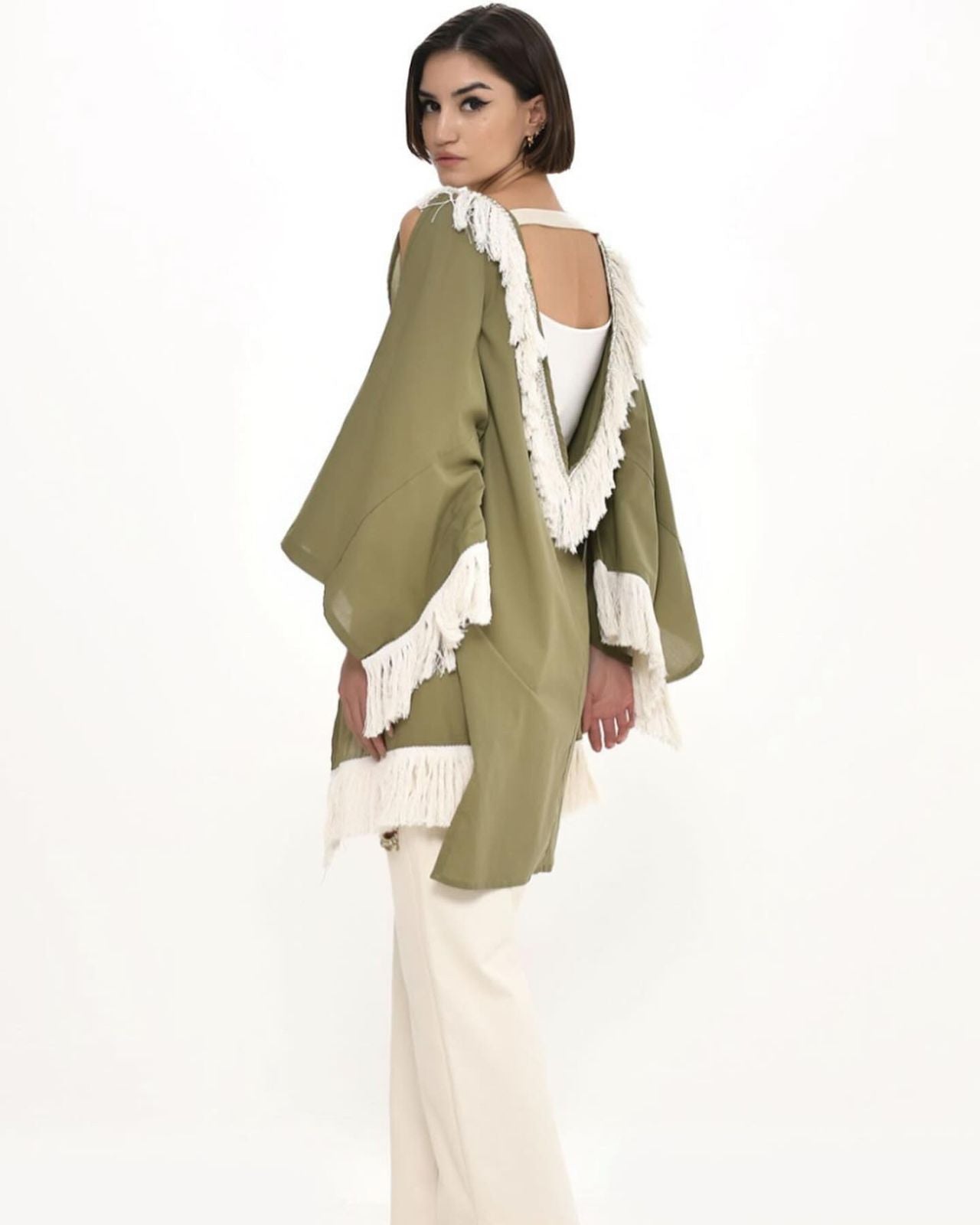 Cardigan Olive - Fringers DQ