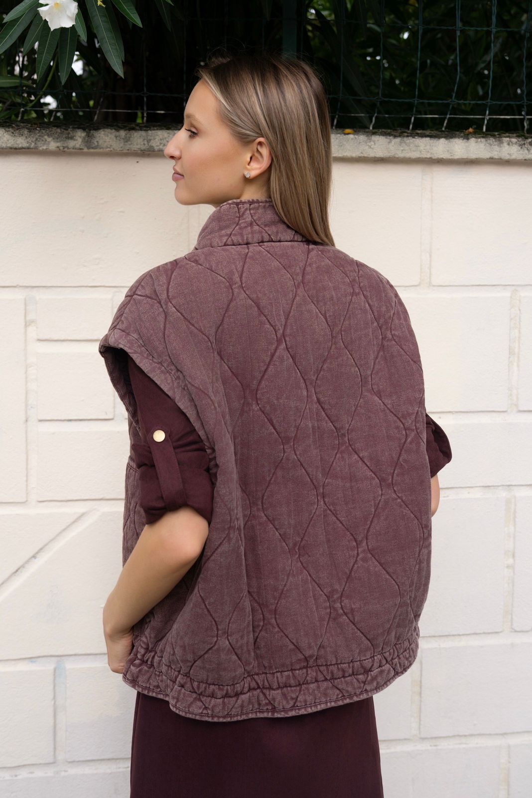 Vest Cotton Burgundy