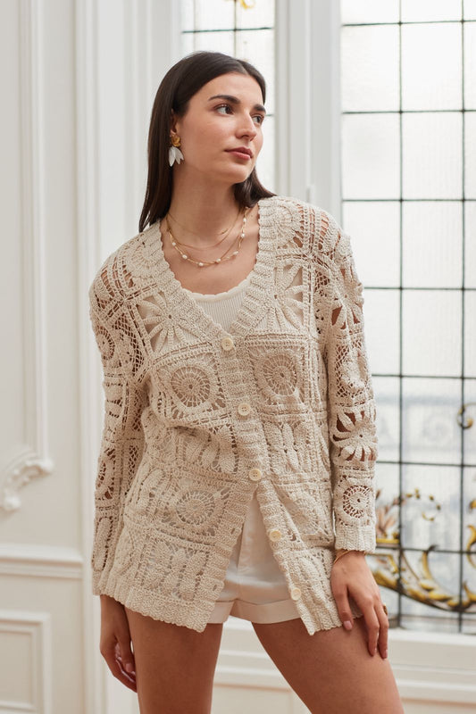 Crochet Long Kimono