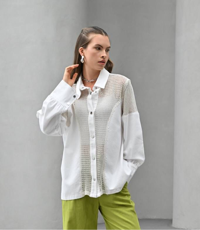 Jacket x Crochet Offwhite