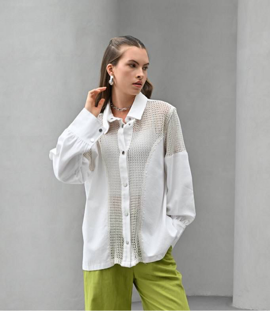 Jacket x Crochet Offwhite