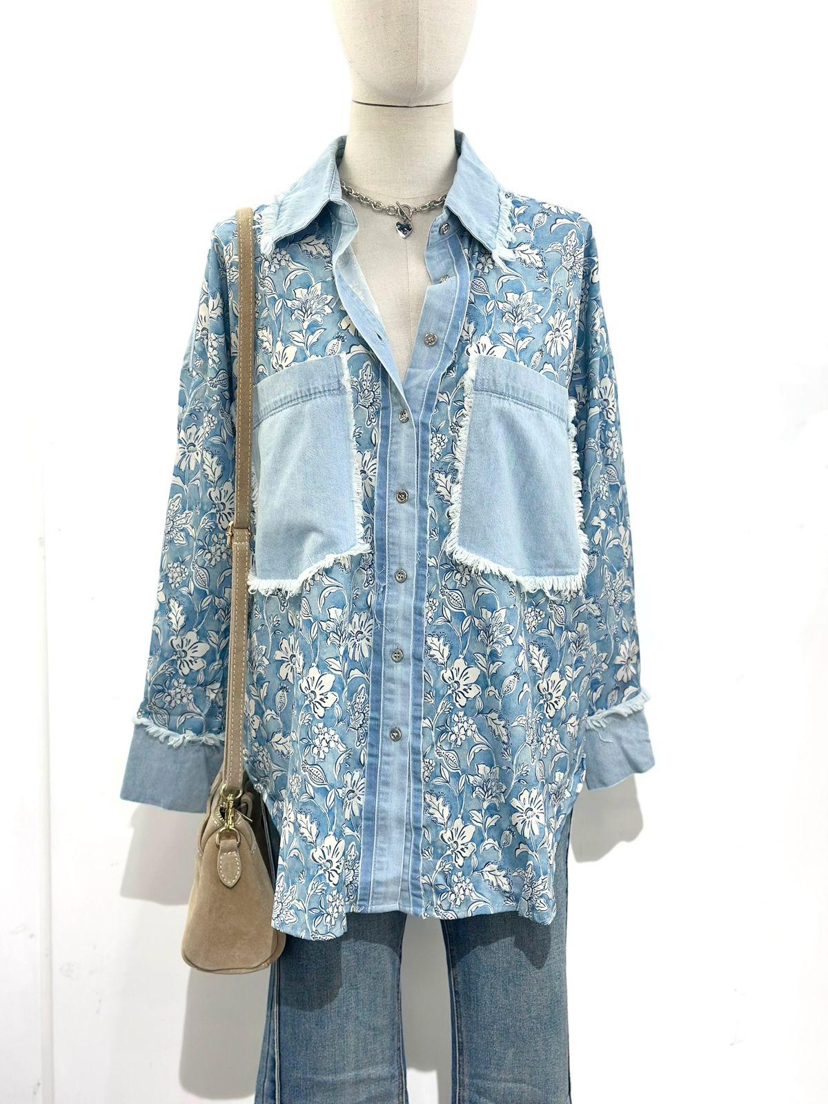 Shirt Floral Bluesyal Lumine Silk