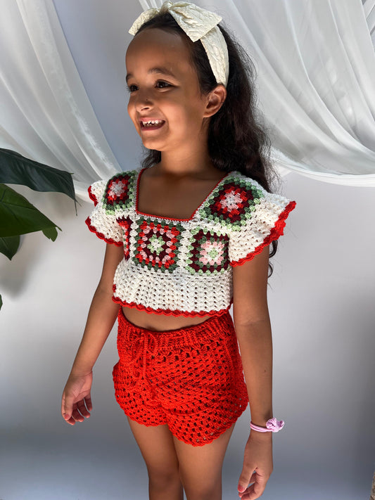 Orange Crochet Set