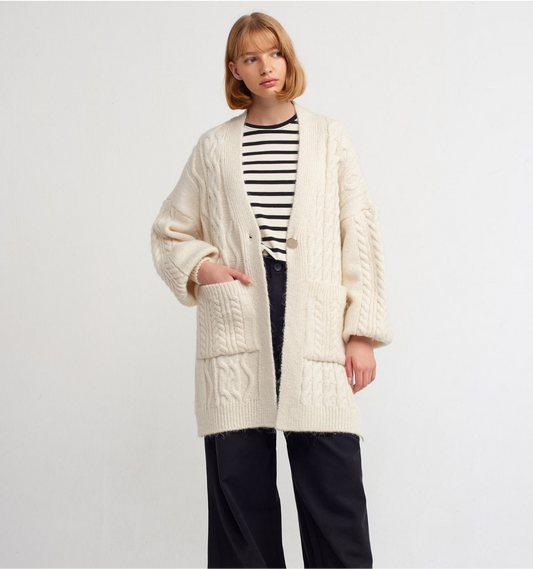 Knitted Cardigan Off White