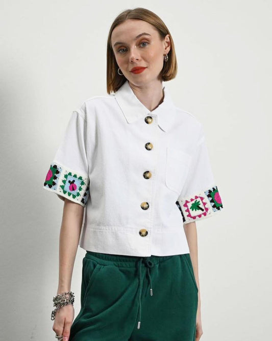 Chemise Half Sleeves Crochet