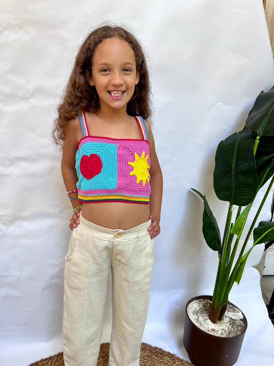 Handmade Colored Top 100% Pure Cotton