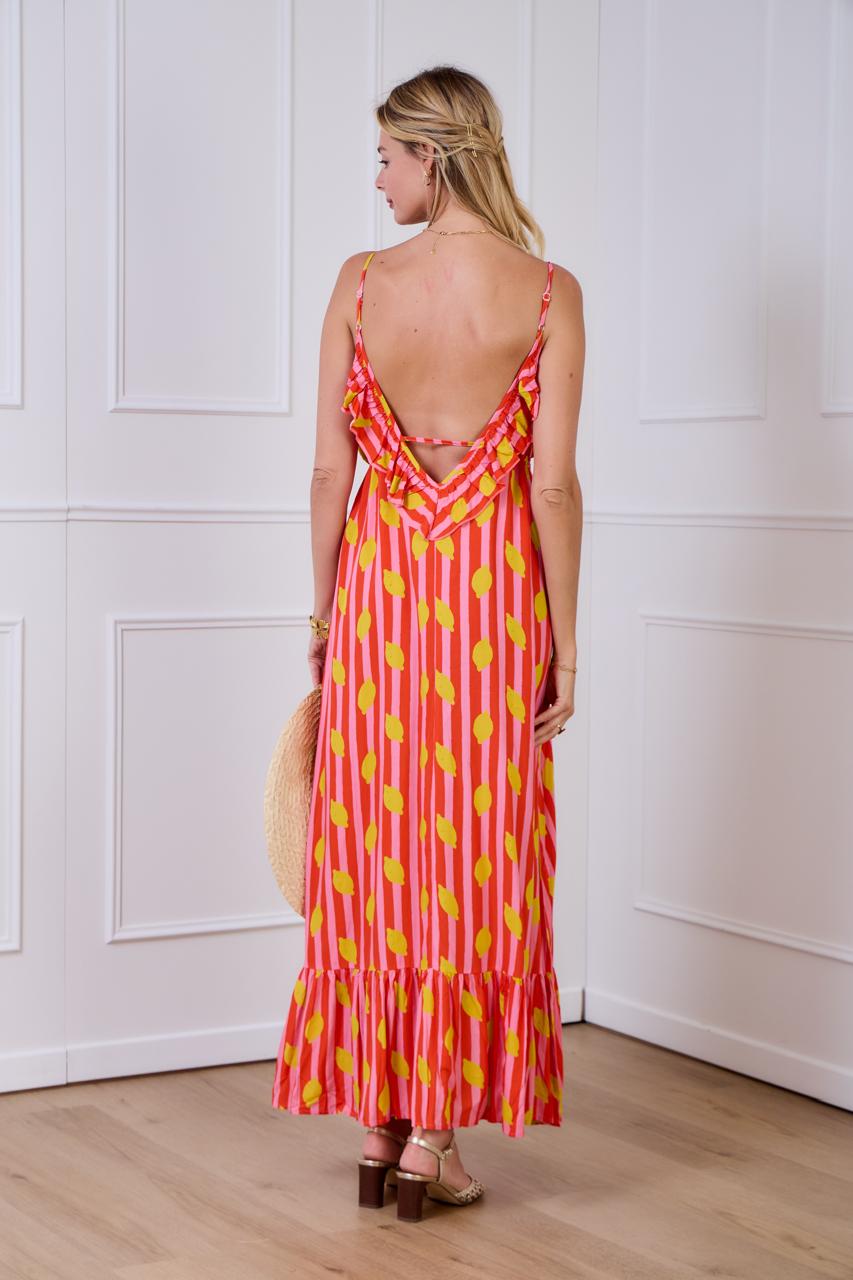 Dress Stripe Orange Lemon
