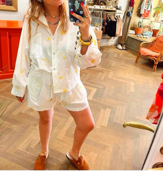 Set White Short + Shirt Sun