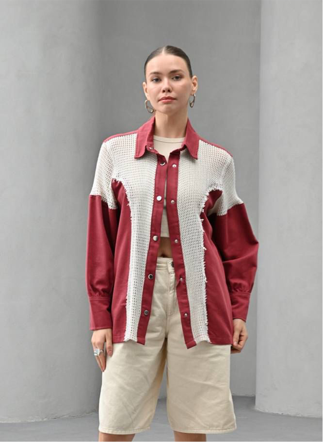 Jacket x Crochet Burgundy