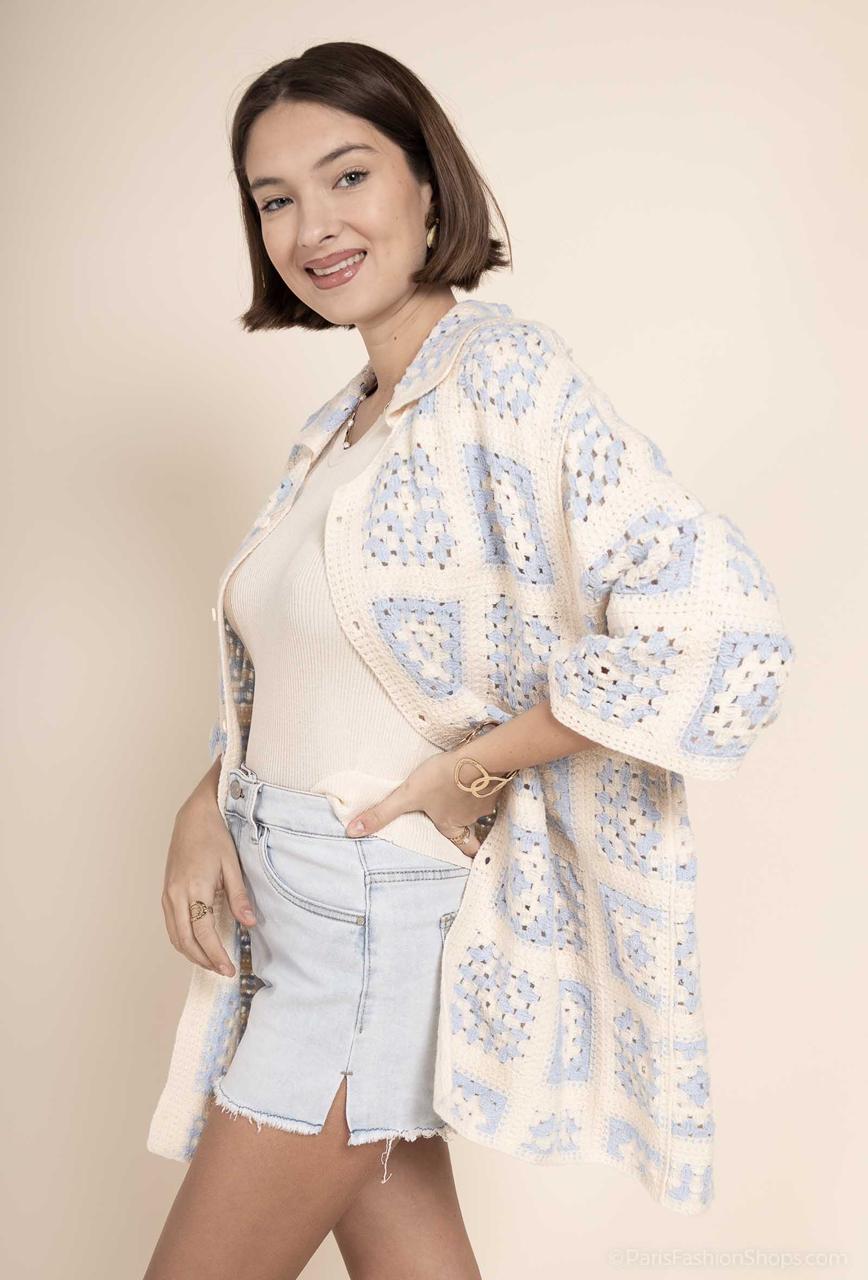 Crochet Button Cardigan