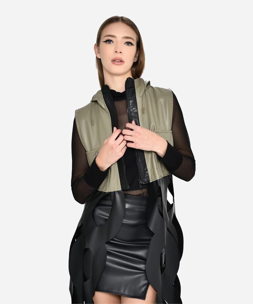 Vest olive x black