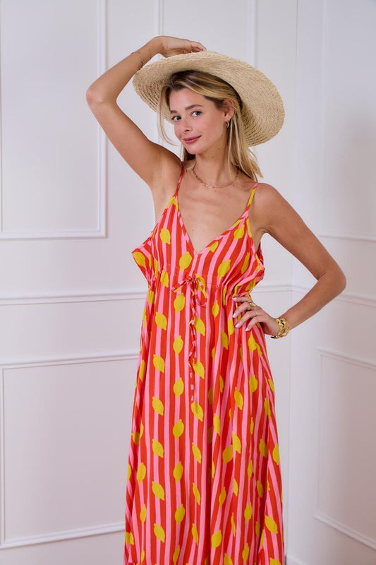 Dress Stripe Orange Lemon