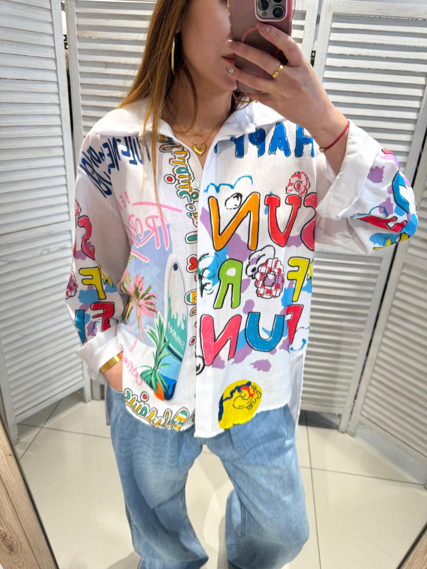 Shirt Victoria Letters Colorful