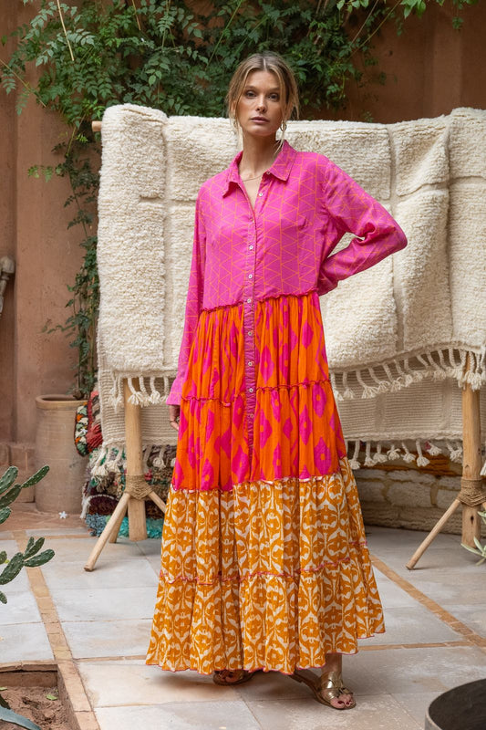 Dress G&S Pattern Orange