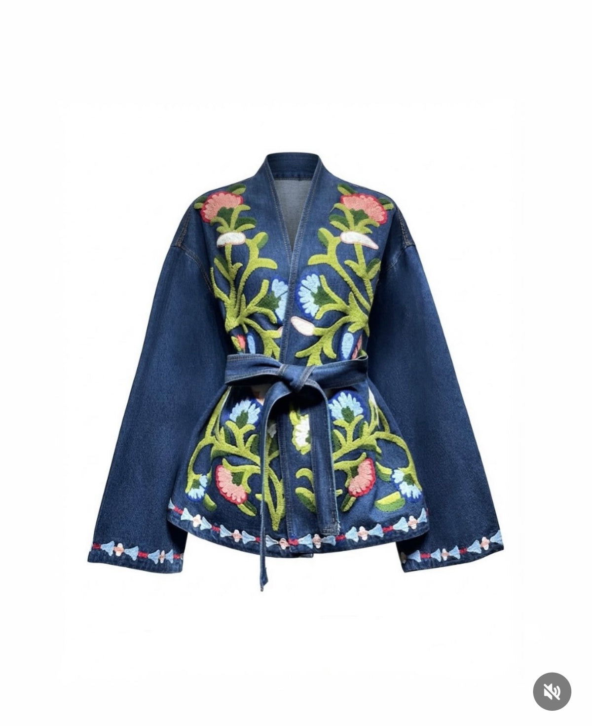 Jacket navy embroidery