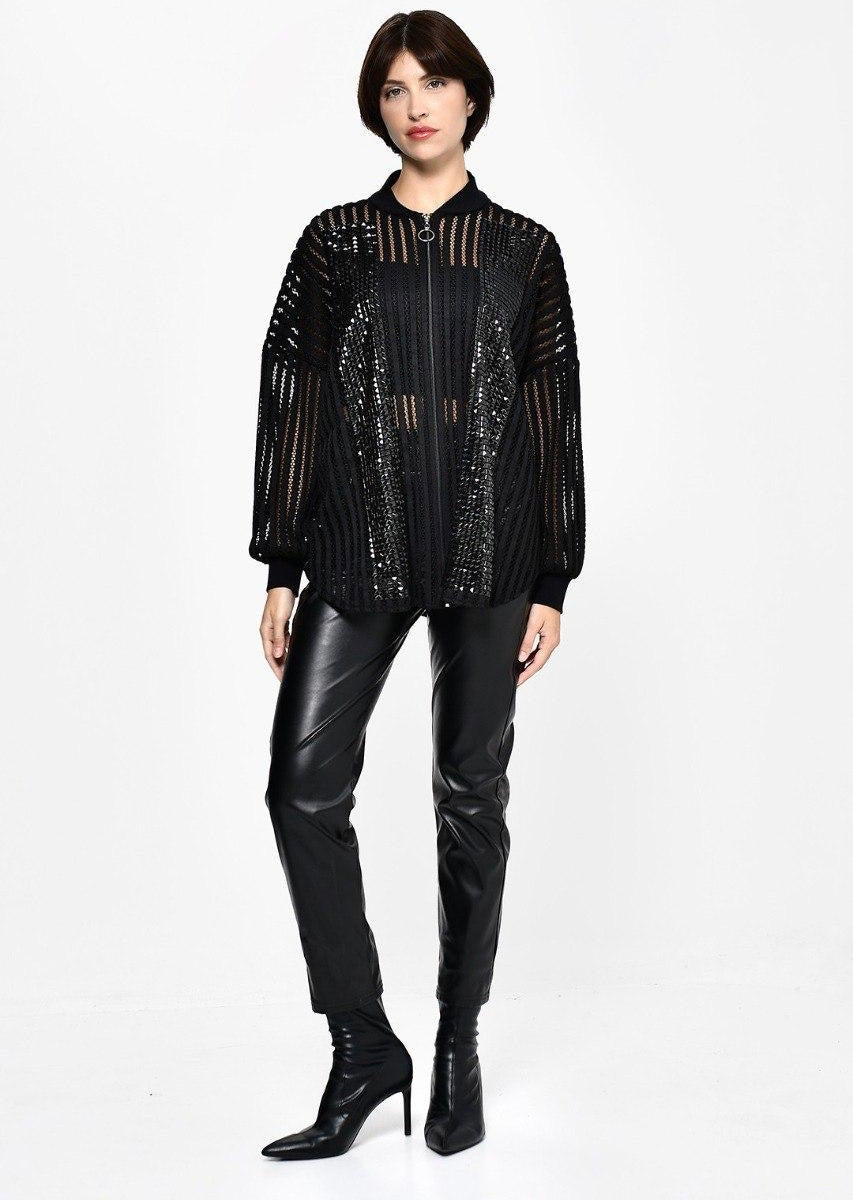 Black zipper lined DQ