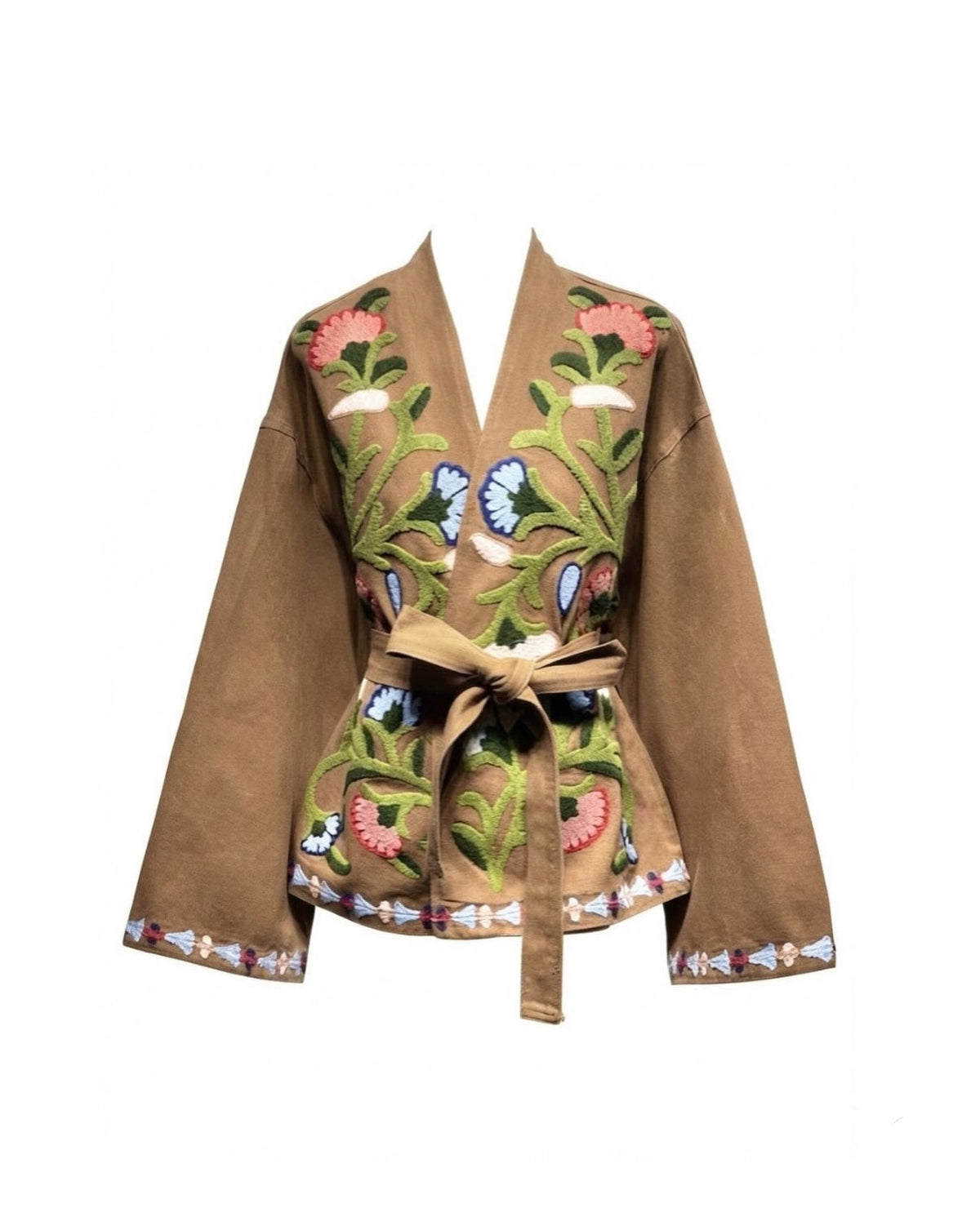 Jacket camel embroidery