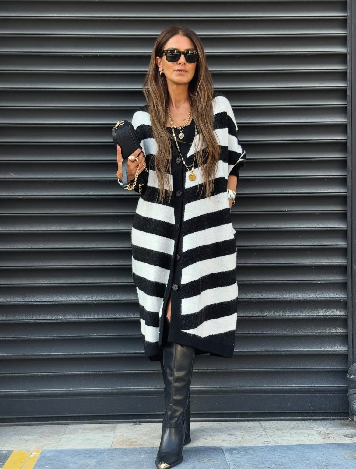 Stripped Cardigan
